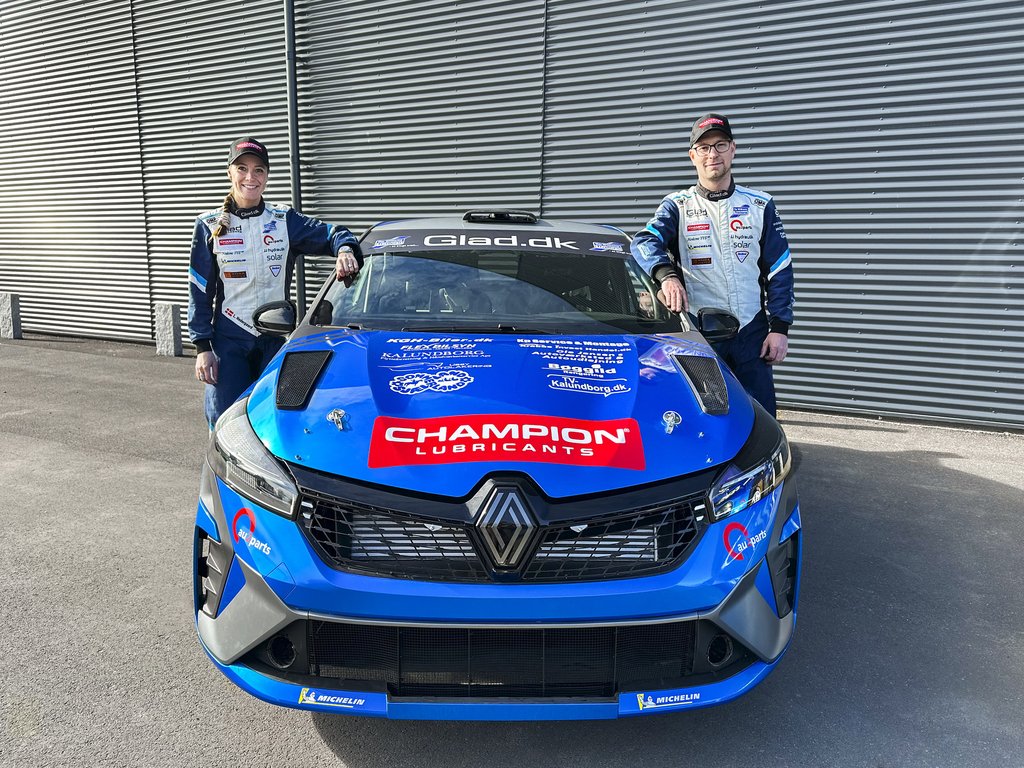 En firhjulstrukket Renault Clio Rally3 bliver det nye værktøj fra Line Nedergaard og Jacob Madsen
(Foto: Glad Sport)